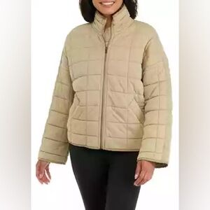 Women's Tan Quilted Jacket